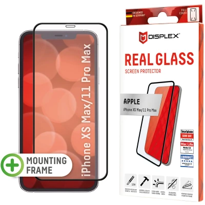 Abbildung von Apple iPhone Xs Max Panzerglas Displex Real Glass FC Bildschirmschutzfolie Full Cover für das 11 Pro /