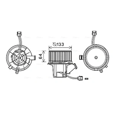 Abbildung von PRASCO MS8640 Elektromotor, Innenraumgebläse 12V MERCEDES BENZ: E Klasse T modell, C modell
