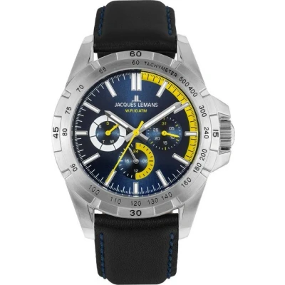 Abbildung von Jacques Lemans Chronograph, Herren, Größe: One Size, Bleu