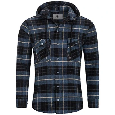 Abbildung von Rock Creek Flanellhemd Herren Hemd mit Kapuze H 255