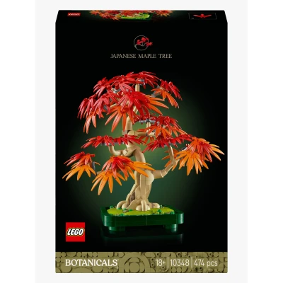 Abbildung von LEGO Botanicals Japanischer Roter Ahorn Bonsai Baum Künstliche Pflanzen Bauset mit roten &amp; orangen Blättern, Plus Schale Home Dekor Geschenkidee für Erwachsene 10348