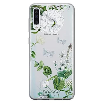 Abbildung von Babaco ERT Group Handyhülle für Samsung A50/ A50s/ A30s Original und offiziell Lizenziertes Muster Flowers 030 optimal an die Form des Handy angepasst, teilweise transparent
