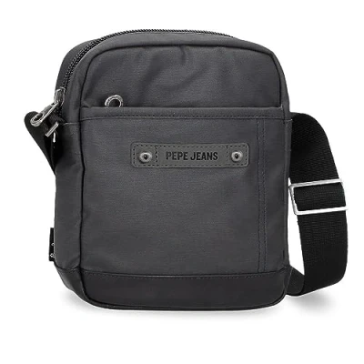 Abbildung von Pepe Jeans Hatfield Umhängetasche Mittelgroß Schwarz 17x22x6 cms Polyester, Schwarz, Talla única, Mittelgroße