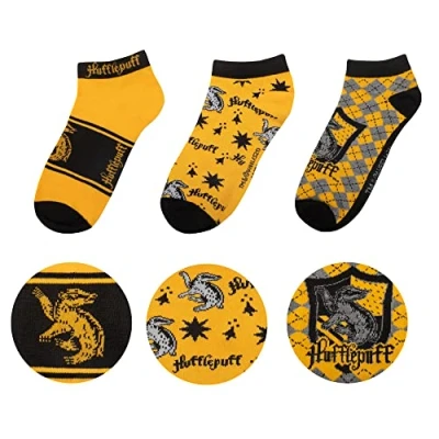 Abbildung von Cinereplicas Harry Potter Socken 3er Set Gryffindor/Serpentard/Serdaigle/Tuffuff Offizielle Lizenz Einheitsgröße: 35 bis 45 EU