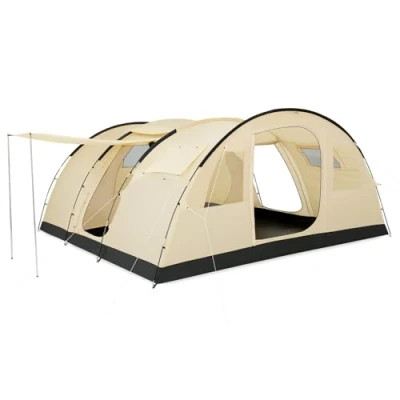 Abbildung von CampFeuer Tunnelzelt Zelt Caza für 6 Personen, Beige/Sand, 5000 mm Wassersäule, Personen: