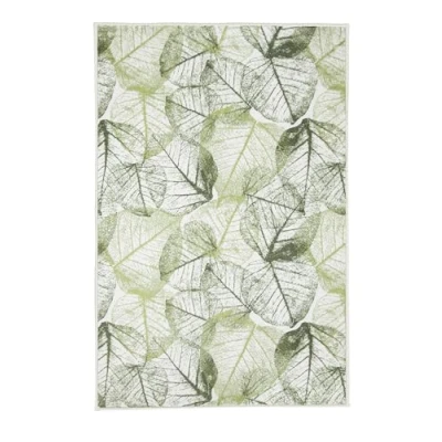 Abbildung von Kleine Wolke Badematte &quot;Selva&quot;, Höhe 5 mm, rutschhemmend beschichtet, fußbodenheizungsgeeignet, Badteppich, bedruckt, Blätter Motiv
