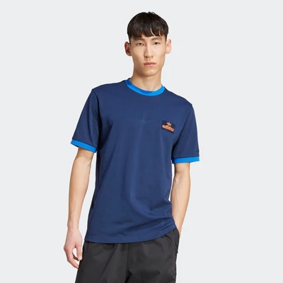 Abbildung von adidas Originals Contrast TEE Tshirt basic, Herren, Größe: XS, Night indigo