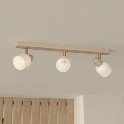 Abbildung von Eglo 900716 Spotleuchte CORATO Stahl sandfarben, nickel matt E14 3X18W L:52cm H:12.5cm dimmbar