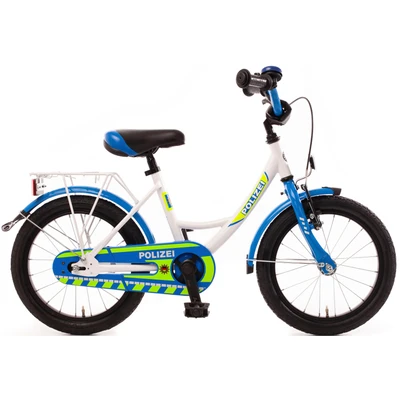 Abbildung von Bachtenkirch Kinderfahrrad &quot;Kinderfahrrad &quot;POLIZEI&quot; kristall weiß/blau/neon&quot;, 1 Gang, ohne Schaltung