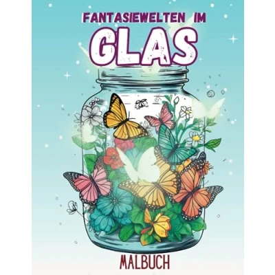 Abbildung von Fantasiewelten Im Glas Malbuch für Erwachsene: Eine Skurrile Flucht In Bezaubernde Welten Zum Stressabbau Und Zur Entspannung