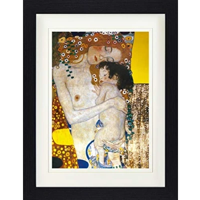 Abbildung von 1art1 Gustav Klimt Poster Die DREI Lebensalter Der Frau, Detail Gerahmtes Bild Mit Edlem Passepartout Wand Bilder Im Bilderrahmen 40x30 cm