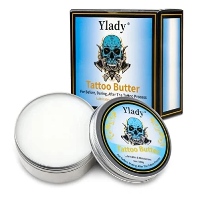 Abbildung von Tattoo Creme 5oz Pflege Butter Balm, Tägliche Pflegecreme Aftercare für Alt Neu Cream Moisturizer Brightener, Verstärkt Frisches Farbe Tätowieren