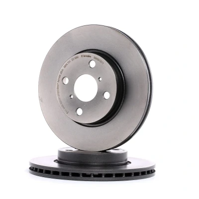 Abbildung von BREMBO COATED DISC LINE 09.A913.11 Bremsscheibe 258 22 4 innenbelüftet beschichtet TOYOTA: Yaris II Schrägheck, III Schrägheck