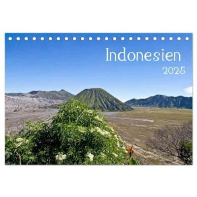 Abbildung von Indonesien (Tischkalender 2025 DIN A5 quer), CALVENDO Monatskalender