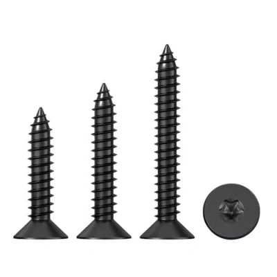 Abbildung von Qrity 50 STÜCKE M4x20mm selbstschneidende Schraube, Torx Flachkopfschrauben, Edelstahl Rundkopf Selbstbohrende Schrauben,Schwarz