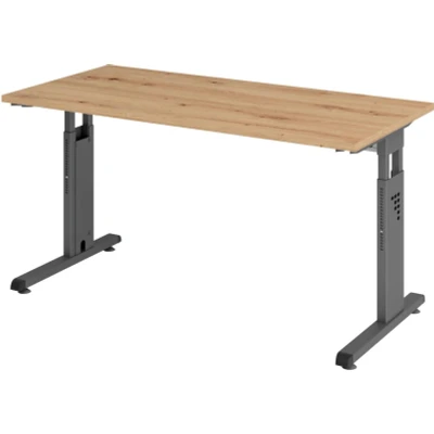 Abbildung von HAMMERBACHER Schreibtisch VOS614/R/G Asteiche