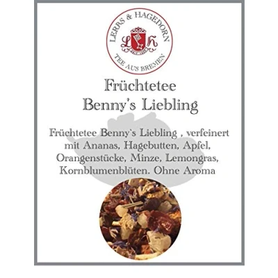 Abbildung von Lerbs &amp; Hagedorn, Früchte Tee Benny&#039;s Liebling 250g (ca. 21 Liter) Ananas, Hagebutten, Apfel, Orangenstücke, Minze, Lemongras
