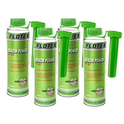 Abbildung von Flotex Benzin Power, 4 x 250ml Additiv verbessert Verbrennung und erhöht Benzinpower