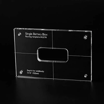 Abbildung von Musiclily Pro CNC Accurate Acryl Routing Schablone für Single Batteriefach