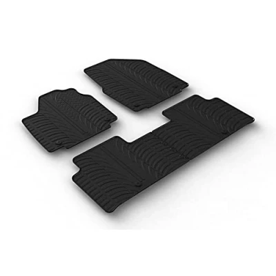 Abbildung von Gledring 0865 Fußmattensatz Gummi vorne und hinten 4 schwarz 750mm 550mm