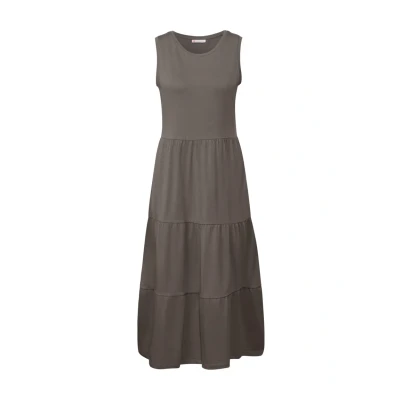 Abbildung von STREET ONE Damen 1408844 Jersey Kleid mit Volants, Nomad Brown, 34