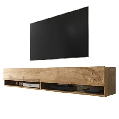 Abbildung von Selsey Wander TV Lowboard/TV Schrank Wotan Eiche Holzoptik hängend 180cm