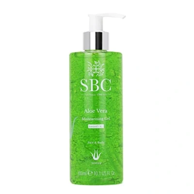Abbildung von SBC Skincare Feuchtigkeitscreme für Gesicht und Körper mit Aloe Vera 300 ml Beruhigt, Schützt Regeneriert die Haut Bodylotion Moisturising Gel
