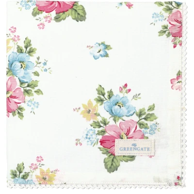 Abbildung von Greengate Josefina Stoffserviette mit Spitze white 40x40cm