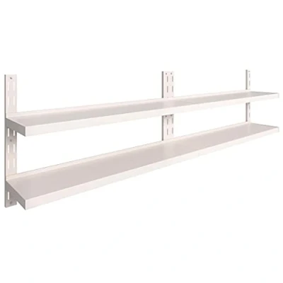 Abbildung von vidaXL 2X Wandregal 2 stufig Küchenregal Gewürzregal Wandboard Edelstahlregal Hängeregal Wand Regal Ablage Ständer Küche Edelstahl 300x30cm