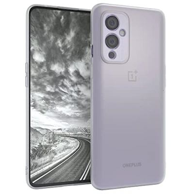 Abbildung von EAZY CASE Handyhülle Silikon mit Kameraschutz kompatibel One Plus 9 in Transparent Matt Ultra dünn, Slimcover, Silikonhülle, Hülle, Softcase, Backcover