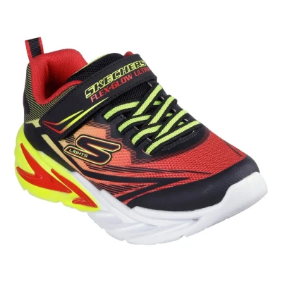 Abbildung von Skechers Kids FLEX GLOW ULTRA Sneaker, Blink, Klettschuh zum Schlüpfen, Neon, Größenschablone Download