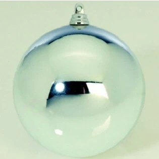 Abbildung von DS Euro 6er Set Christbaumkugeln, Weihnachtskugeln 14cm Silber glänzend, Outdoor Kunststoff, schwer entflammbar Lieferung Frei Haus