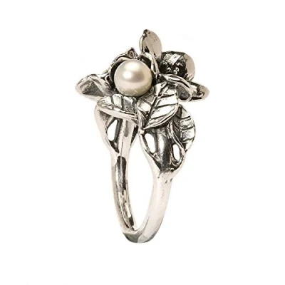 Abbildung von Trollbeads Damen Ring Hawthorn With Pearl 925 Silber Gr. 53 (16.9) TAGRI 00223
