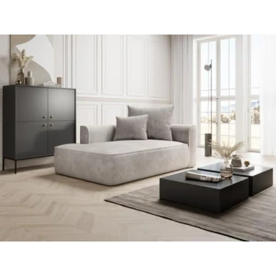 Abbildung von Vente unique Recamiere linksseitig Cord Beige PINETA