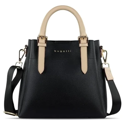 Abbildung von Bugatti Ella Handtasche Damen Klein, Frauen Tasche, Damenhandtasche, schwarz