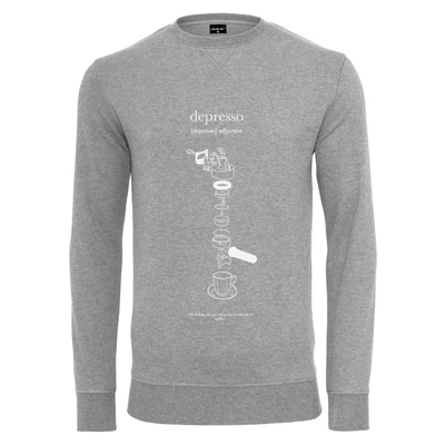 Abbildung von Upscale by Mister Tee Depresso Crewneck Sweatshirt, Herren, Größe: Large, Grey