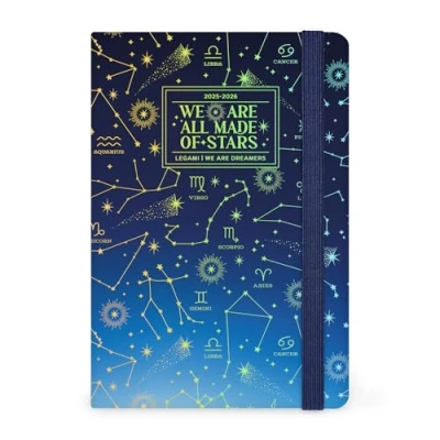 Abbildung von Legami Wochenplaner 2025 2026, Stars, 16 Monate Medium, Tagebuch von September bis Dezember elastischer Verschluss, FSC zertifiziertes Papier, mit Monatsplaner, 12 x 18 cm