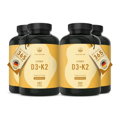 Abbildung von Vitamin D3 K2 Tabletten &quot;Sonnenvitamin&quot;, Made in Germany 1460 St
