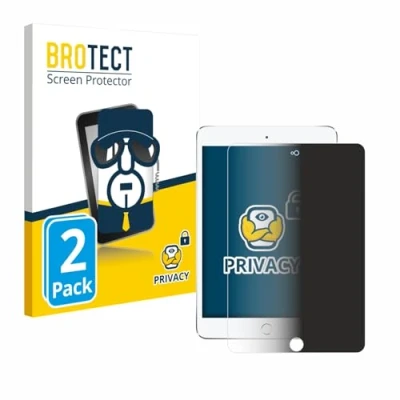 Abbildung von BROTECT (2 Stück Anti Spy Blickschutzfolie für Apple iPad Mini 4 2015 Privacy Screen Protector [Displayschutz Folie, Sichtschutz, Blaulichtfilter]