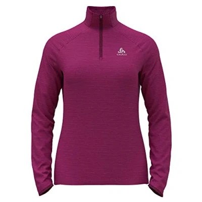Abbildung von Odlo Damen Laufoberteil mit Reißverschluss RUN EASY WARM, festival fuchsia melange, XS