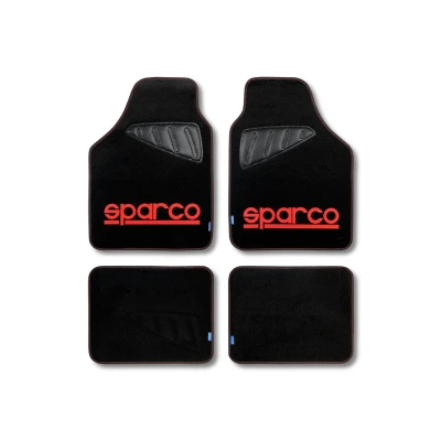 Abbildung von SPARCO SPC1903 Fußmattensatz Polyester, PVC, Latex vorne und hinten Rot, schwarz