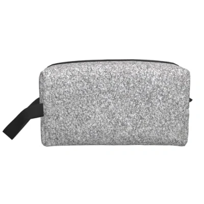 Abbildung von Make up Tasche, silberne Glitzer Reise Kosmetiktasche, Kulturbeutel, tragbarer Taschen Organizer