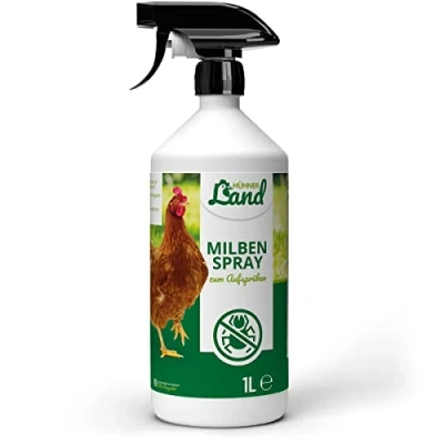 Abbildung von HÜHNER Land Milben Spray für Hühner 1L Gegen &amp; Parasiten, Milbenspray Stop, Milbenmittel als Umgebungsspray Kontaktspray, zur Vorbeugung bei akutem Befall