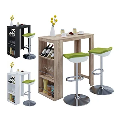 Abbildung von VCM Bartisch Holz Tresen Stehtisch Bistrotisch Oktola