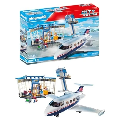 Abbildung von Playmobil® Konstruktions Spielset, Baukasten, Flughafen mit Flugzeug Spielbausteine, (146 St), PM71153, ab 4 Jahren