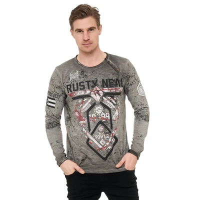 Abbildung von Rusty Neal Langarmshirt, mit hochwertigem Print