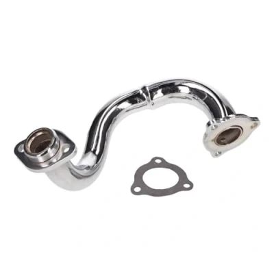 Abbildung von 2EXTREME Auspuffkrümmer Chrom offen kompatibel für Derbi Senda, Aprilia RX, SX, Gilera RCR, SMT