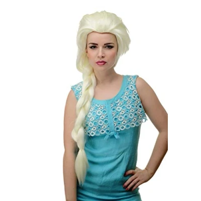 Abbildung von WIG ME UP GFW2072L 613A Perücke Damenperücke Cosplay langer Zopf toupiert platinblond eisblond blond Prinzessin