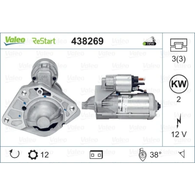 Abbildung von VALEO 438269 Anlasser 12 2 NEW STOP&amp;START ORIGINAL PART RENAULT: Trafic 3 Bus, MEGANE Grandtour, Kastenwagen
