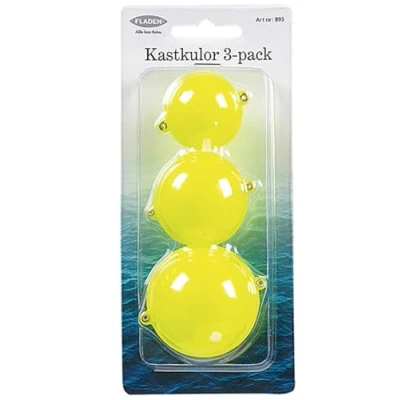 Abbildung von Fladen 3pk Wasserkugeln, Verschiedene Größen gelb